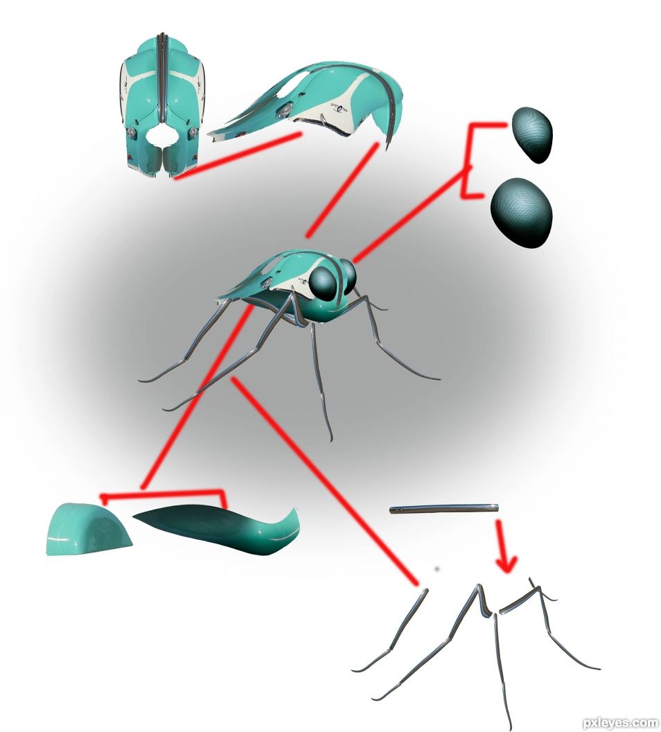 Creation of alien mosquito: Step 2