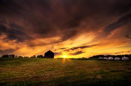 HDR Sunset Farm