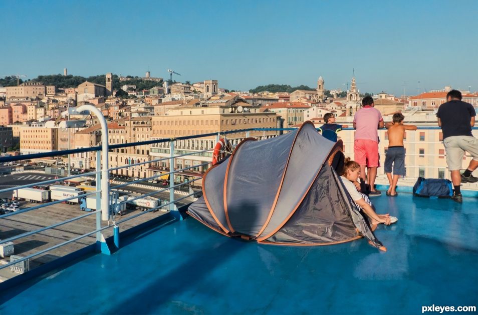 Camping on the ferry