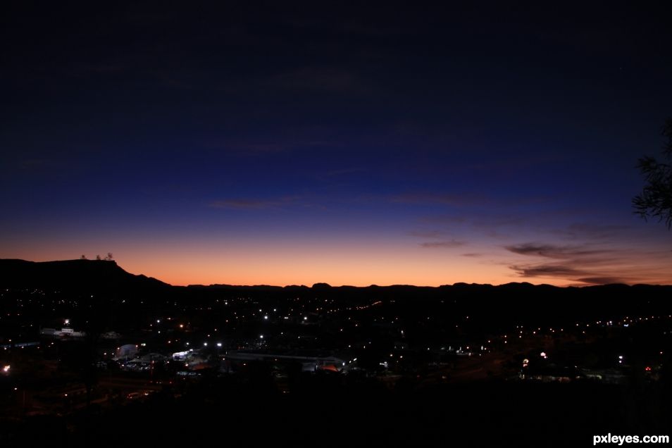 Alice Springs Skyline by Night