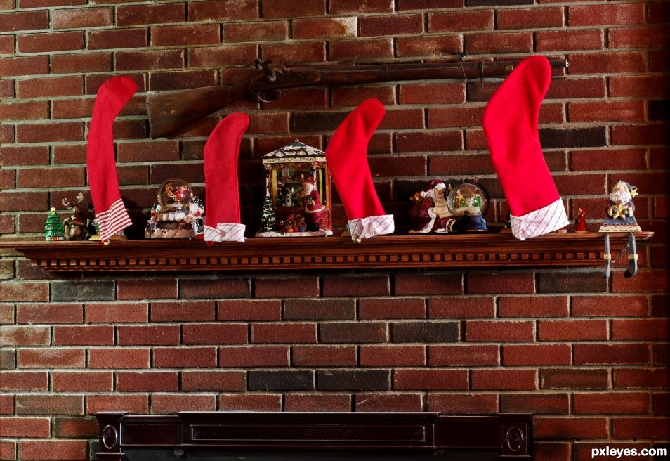 The stockings were hung by the chimney with care...