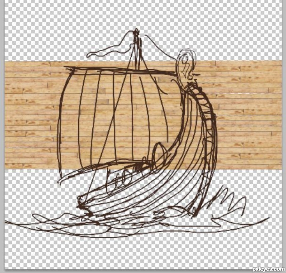 Creation of ...Sail our ships to new lands: Step 12