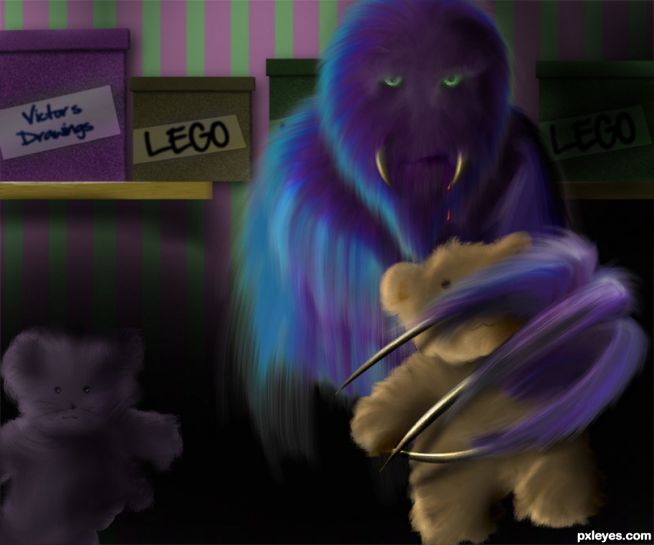 Creation of Purple Hair Monster: Step 6