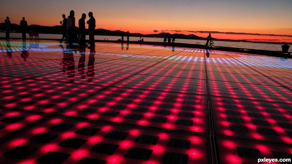 When the sun goes down, the dance floor lights up