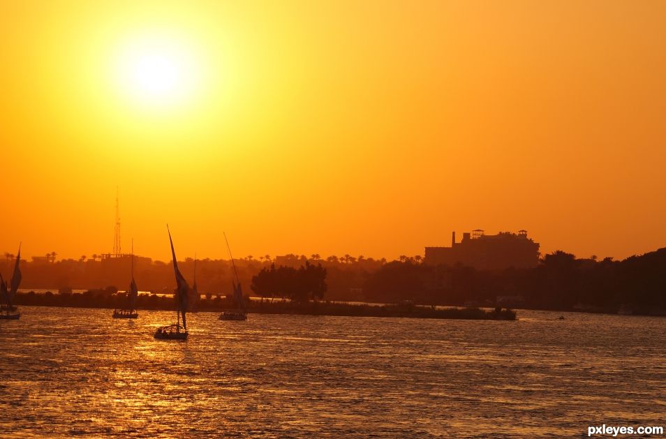 Silhouettes on the Nile