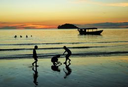 Silhouettes at the beach