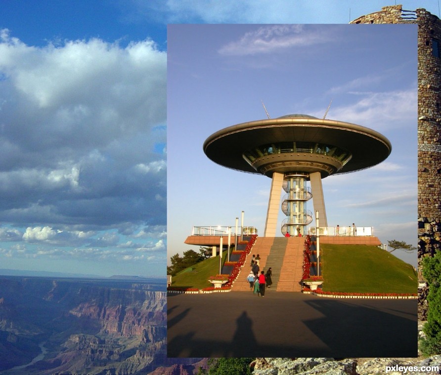 Creation of Grand Canyon, UFO Sighting: Step 3