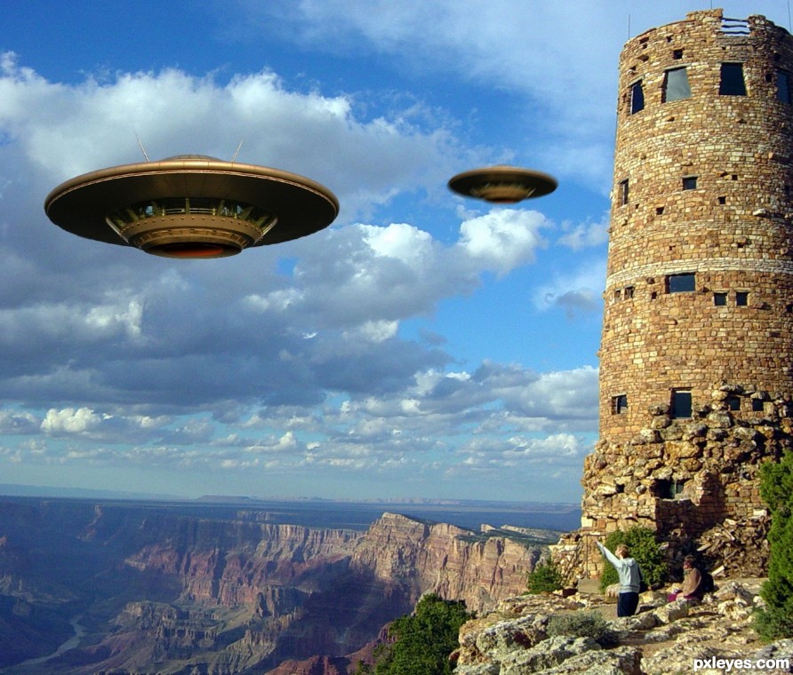 Creation of Grand Canyon, UFO Sighting: Step 4