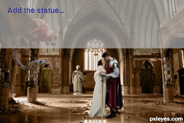 Creation of omnia vincit amor: Step 6