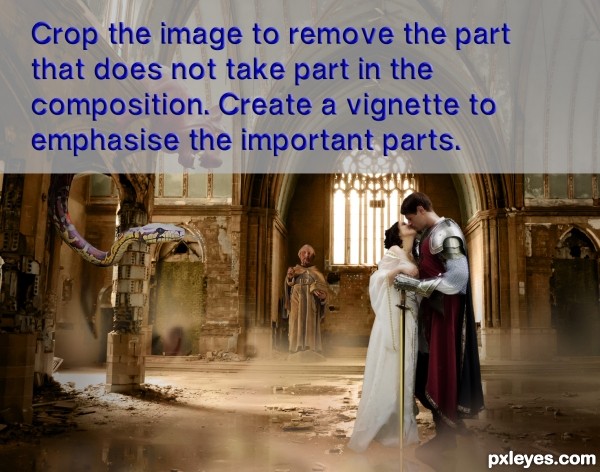 Creation of omnia vincit amor: Step 7
