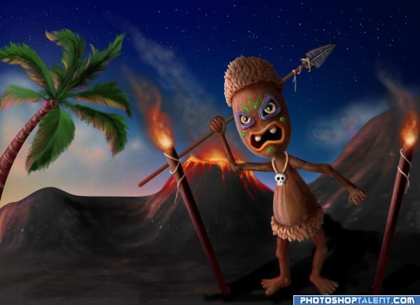 Nutty Native Tiki Man photoshop picture