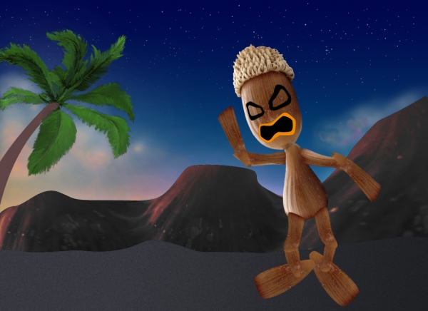 Creation of Nutty Native Tiki Man: Step 9