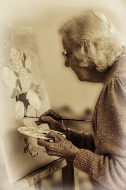 Elderly artist