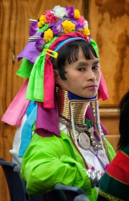 In her national costume