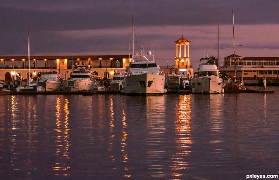 Night over the port