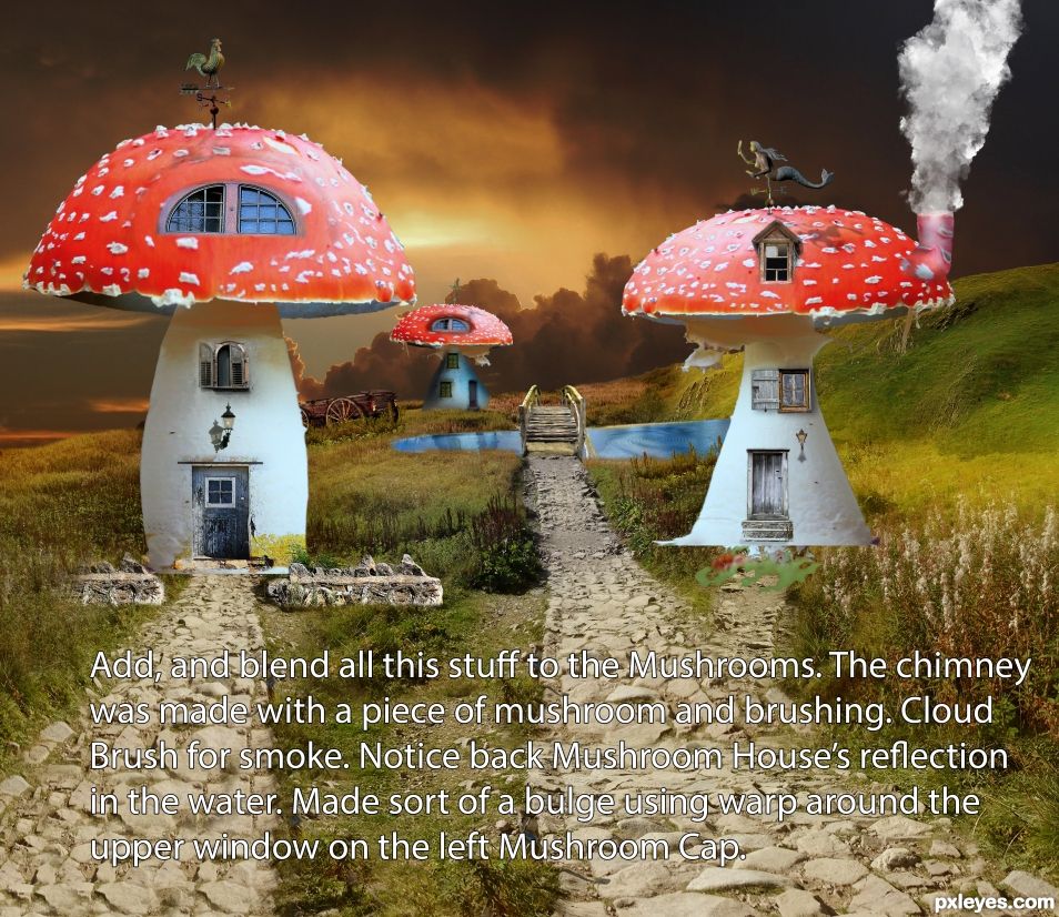 Creation of Mushroom Village: Step 13