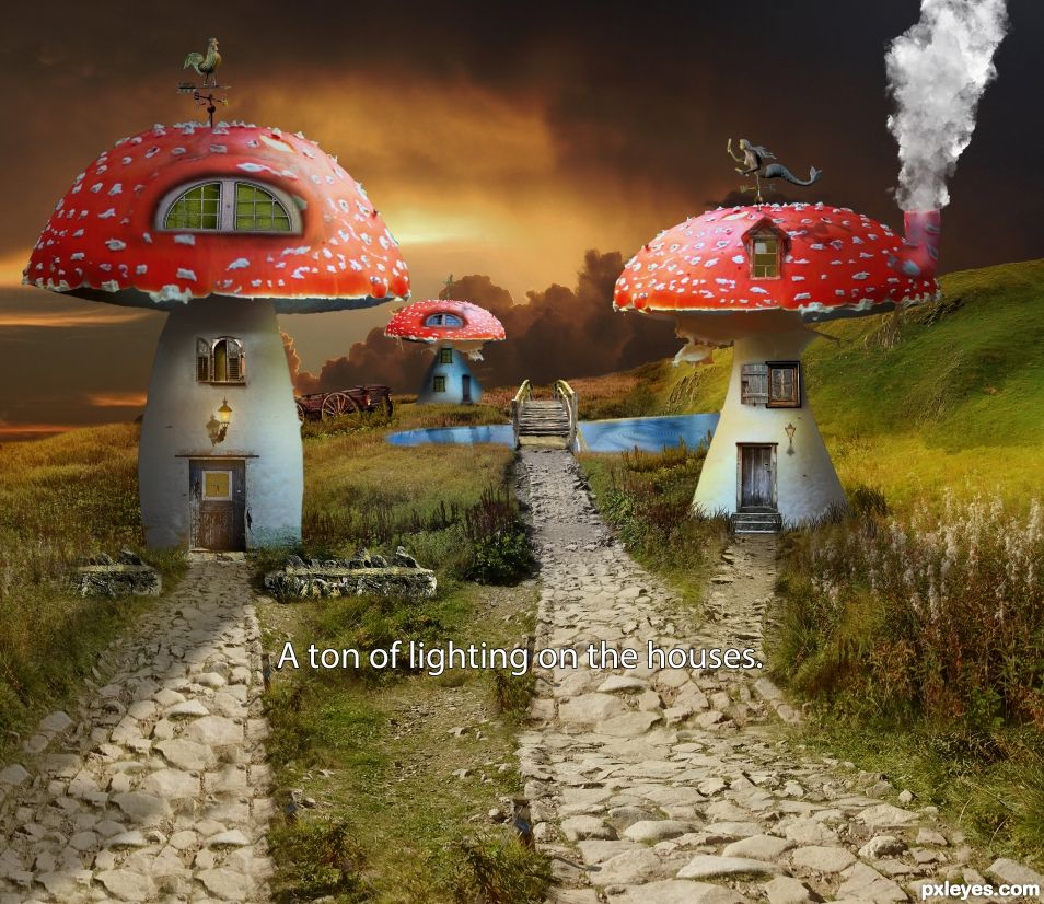Creation of Mushroom Village: Step 15