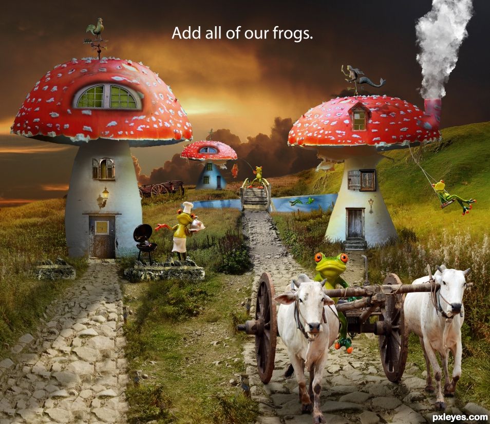 Creation of Mushroom Village: Step 22