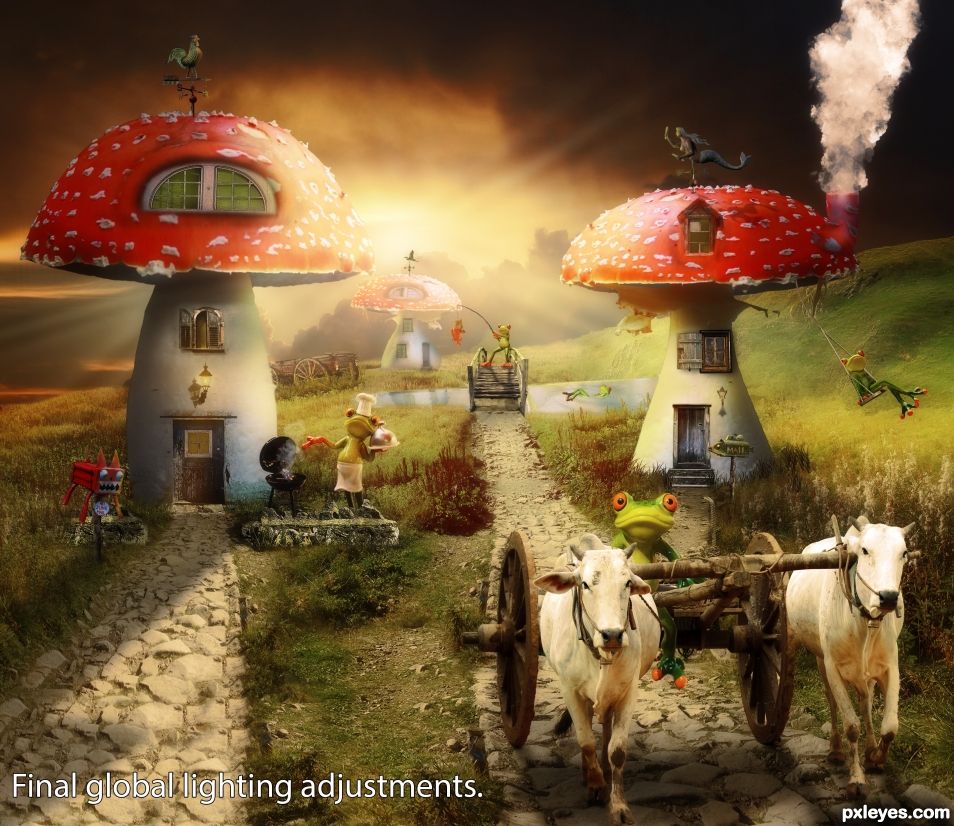 Creation of Mushroom Village: Step 26