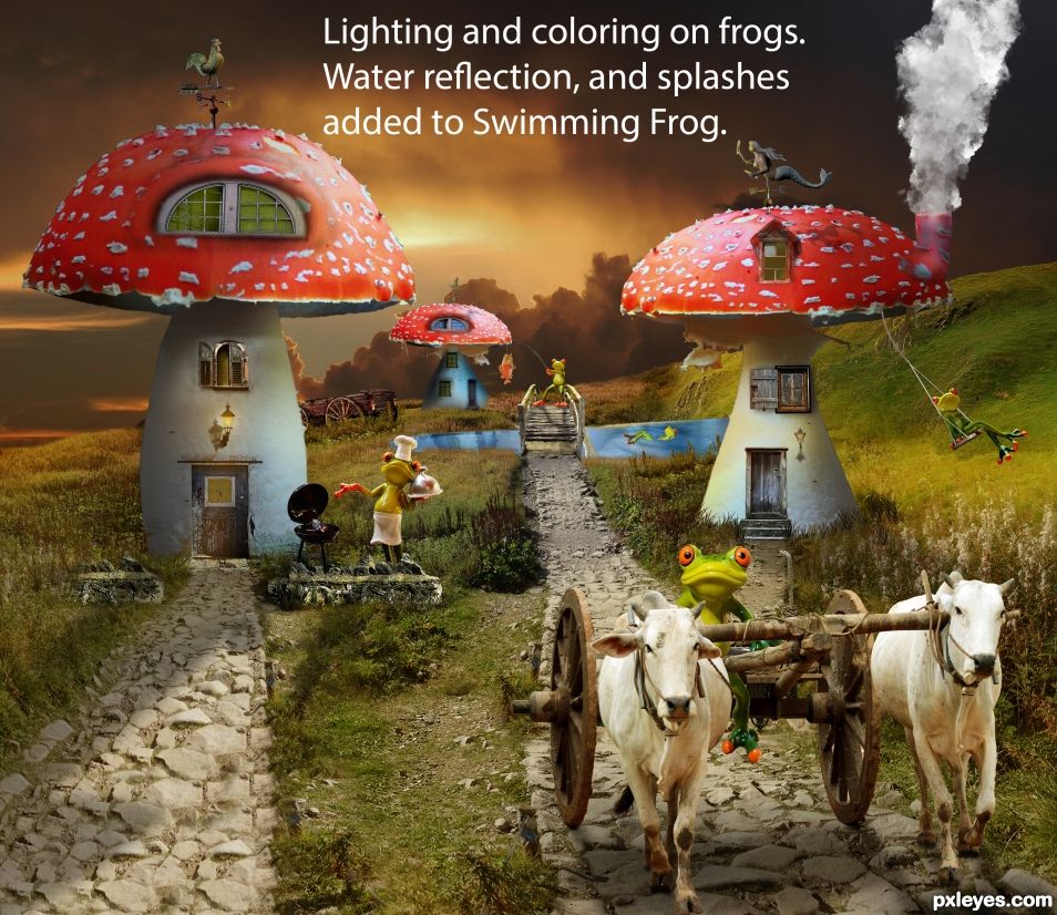 Creation of Mushroom Village: Step 23