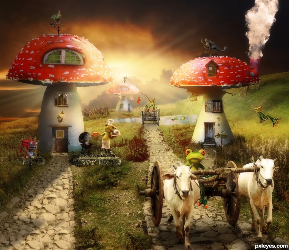 Creation of Mushroom Village: Step 1