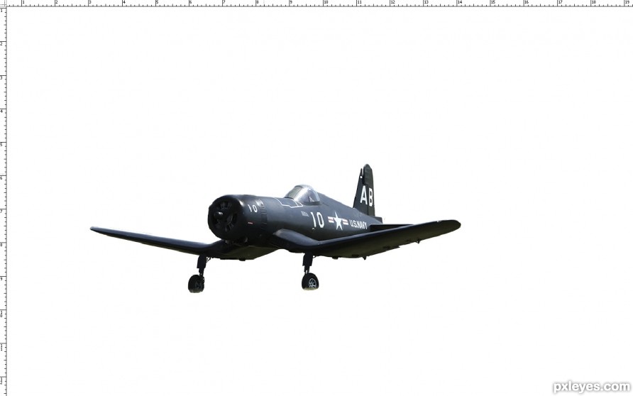 Creation of Vought F4U Corsair Across The Fantail: Step 1