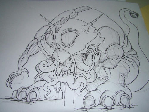 Creation of It came from outer space!: Step 3