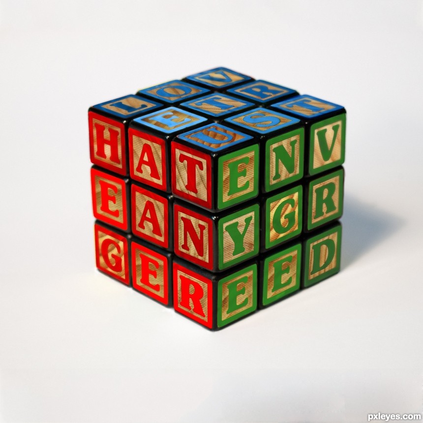Rubix cube of life photoshop picture)
