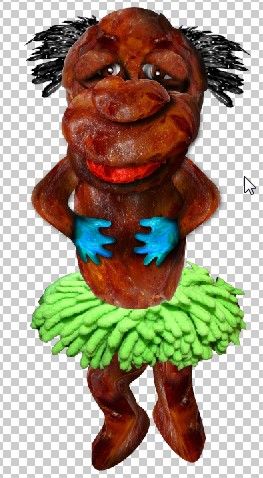 Creation of Hula Hoola with Blue Hands: Step 21