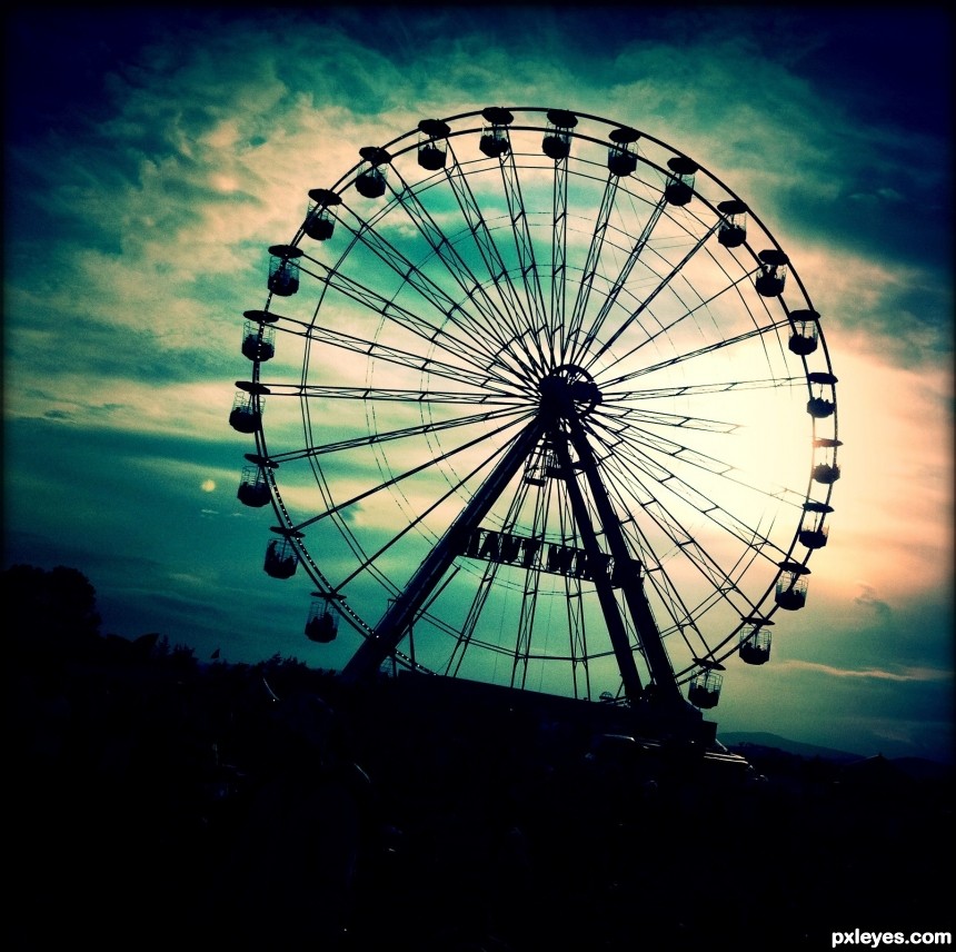 Big Wheel at T in the park photoshop picture)