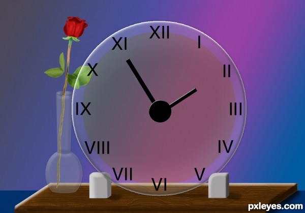 Creation of clock with roman numbers: Final Result