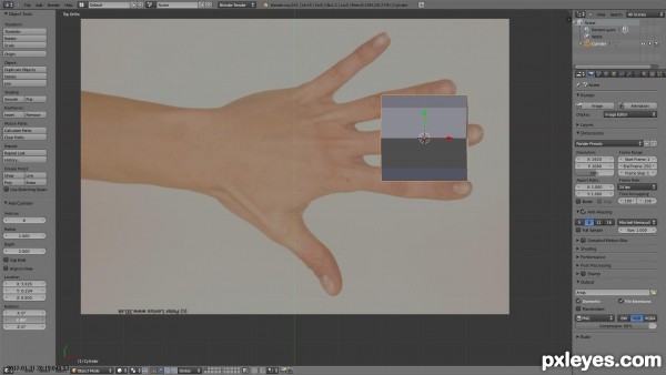 Creation of Hands: Step 2