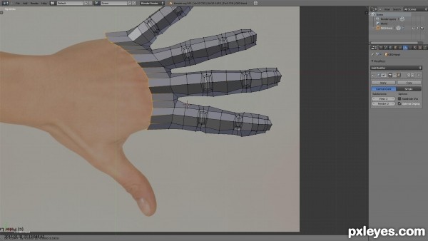 Creation of Hands: Step 7