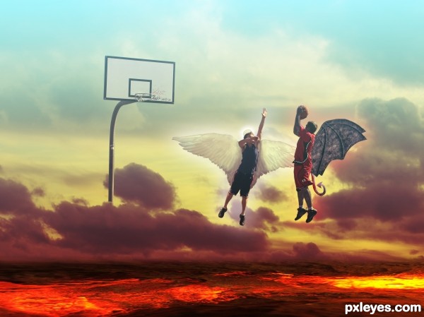 Creation of Angel Vs Devil: Final Result