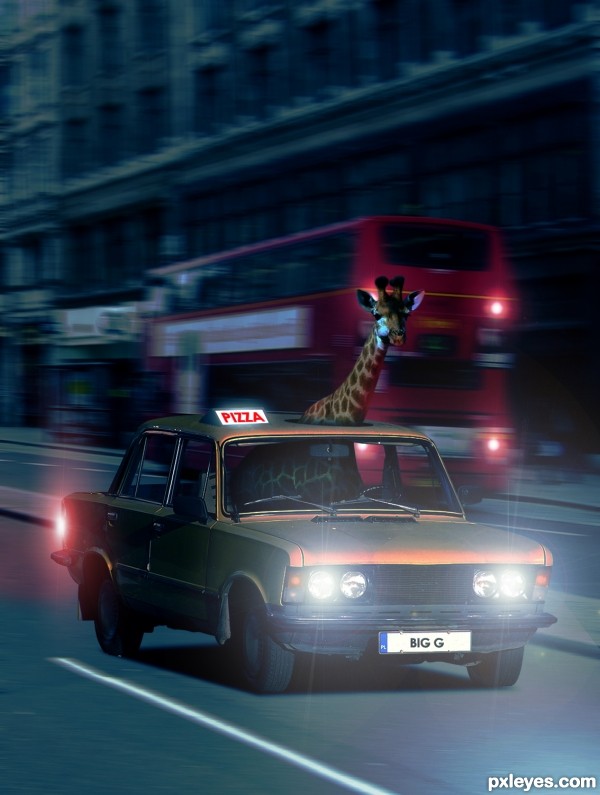 Pizza Delivery Giraffe