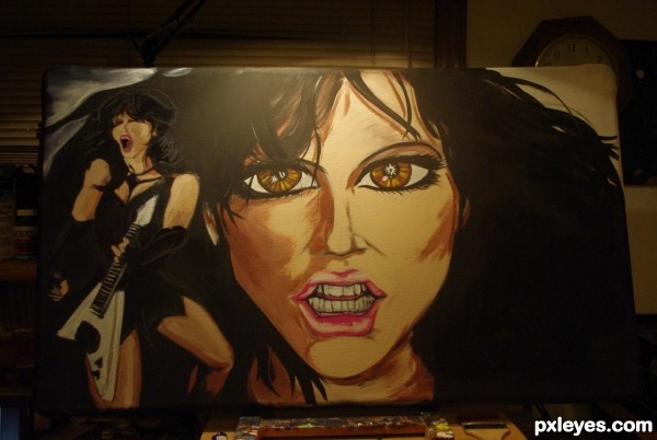 Creation of Lzzy Hale of Halestorm: Manga: Step 2