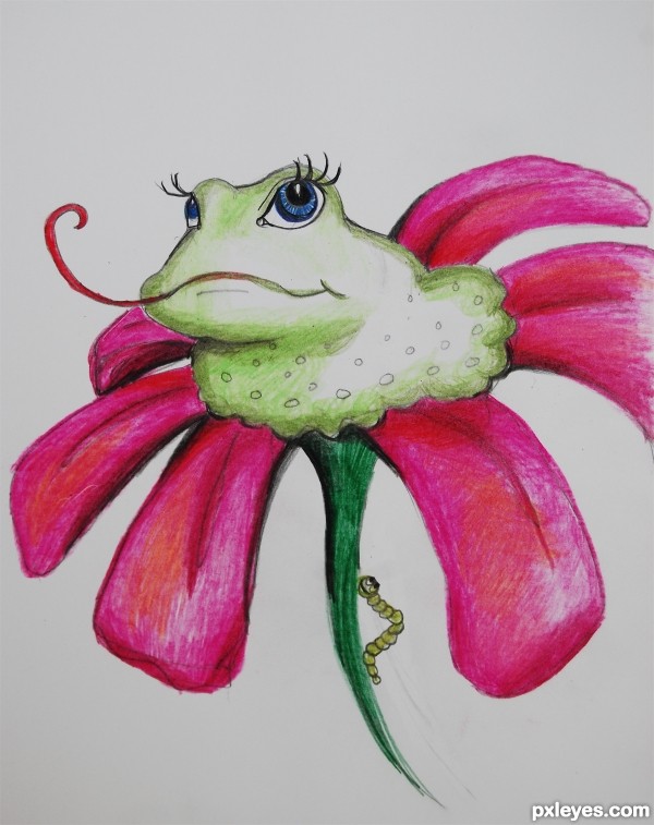 Fly Trap Flower drawing picture like its cousin the venus fly trap this