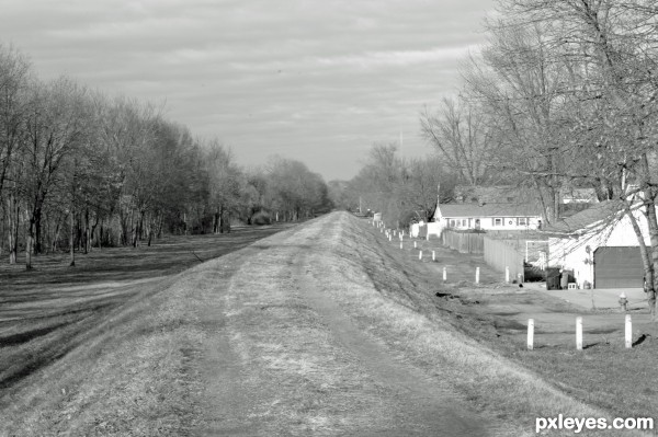 Walk on dike