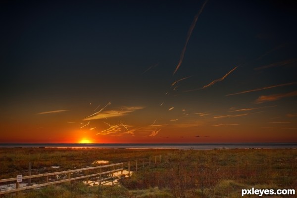 Dawn Contrails