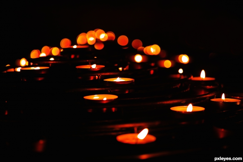 Candles bokeh