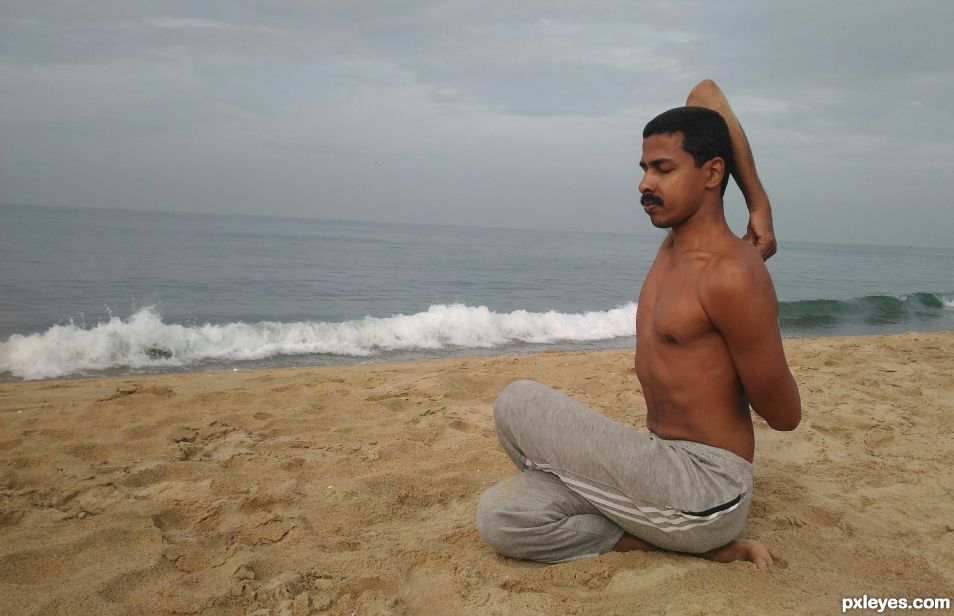 Gomukhasana....