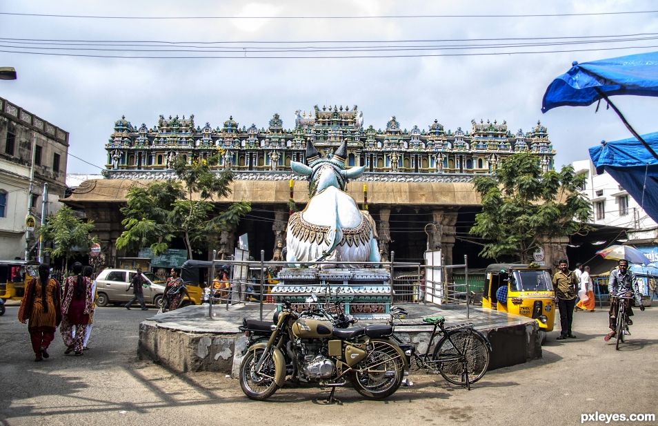 Nandi Bull and Motorbike