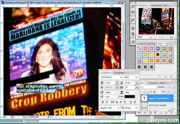 Creation of Breaking News...: Step 1