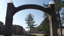 university campus archway