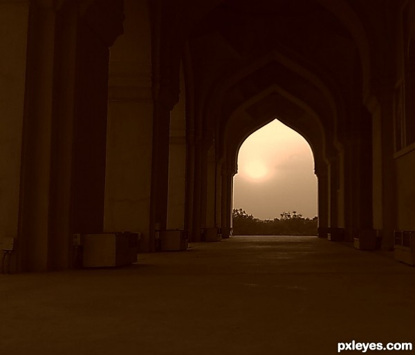 sepia arch