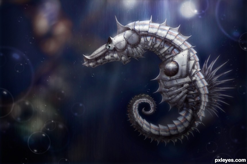 Battle Seahorse photoshop picture)