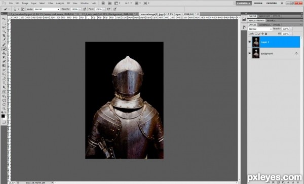 Creation of Knight in shining armor: Step 1