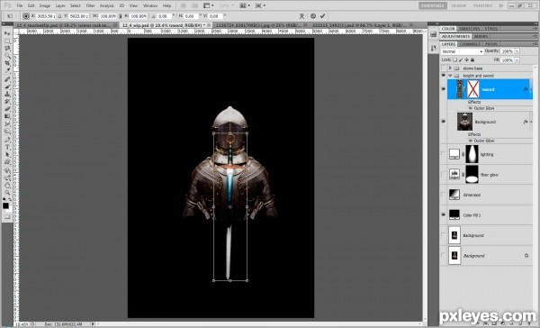 Creation of Knight in shining armor: Step 10