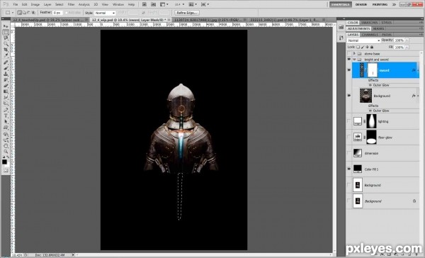 Creation of Knight in shining armor: Step 11