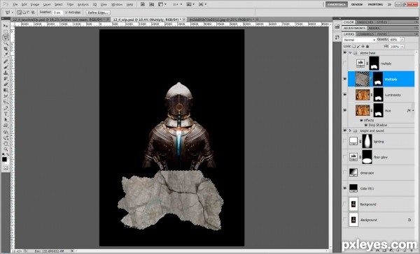 Creation of Knight in shining armor: Step 17